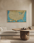 Poster - Highly detailed map of the United States, Lexy