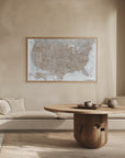 Poster - Highly detailed map of the United States, Calista