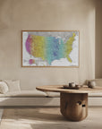 Poster - Highly detailed map of the United States, Jude