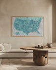 Plakat - Highly detailed map of the United States, Harriet