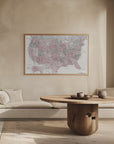 Poster - Highly detailed map of the United States, Madelia