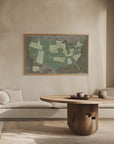 Plakat - Highly detailed map of the United States, Camo