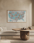 Poster - Highly detailed map of the United States, Romy