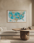 Plakat - Highly detailed map of the United States, Uxia