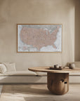 Poster - Highly detailed map of the United States, Lynette