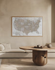 Poster - Highly detailed map of the United States, Louie