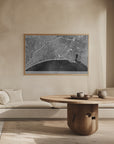 Plakat - Gray vintage map of Nice downtown France