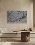 Plakat - Gray vintage map of Nantes France