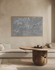 Poster - Map of Winston Salem (NC, USA) in gray vintage style
