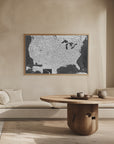 Poster - Highly detailed map of the United States, Olson