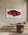 Plakat - Red Modern Car