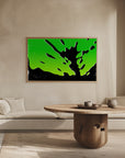 Plakat - Lime Green with Black Splash