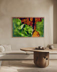 Plakat - Collage Green plants Orange Rusty
