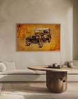 Poster - Classic car Sepia Illustration 32