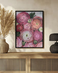 Plakat - Arleth ranunculus bouquet in warm pink