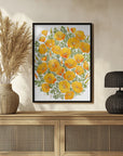 Poster - Gold accented California poppies