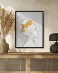 Plakat - Floral Sanyu portrait
