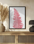 Plakat - Pink fern leaf