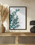 Plakat - Teal watercolor eucalyptus II