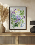 Plakat - Culinary herbs in vintage gray