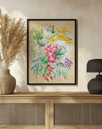 Poster - Medicinal herbs in vintage sepia