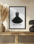 Poster - Little black dress in hanger