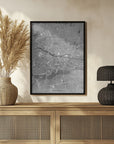 Plakat - Gray vintage map of Nürnberg downtown Germany