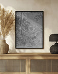 Poster - Gray vintage map of Nuremberg Germany