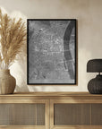 Poster - Gray vintage map of Cologne downtown Germany