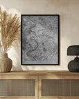 Plakat - Gray vintage map of Duisburg Germany