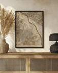 Plakat - Sepia vintage map of Bonn Germany