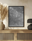 Plakat - Gray vintage map of Saint Etienne downtown France