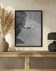 Poster - Gray vintage map of Marseille France