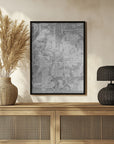 Poster - Map of Wichita (Kansas, USA) in gray vintage style