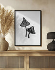 Poster - Iced mushrooms in black