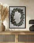 Poster - Antique holly wreath