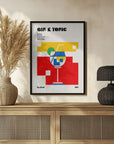 Poster - Gin & Tonic Bauhaus Cocktail