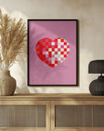 Plakat - Pixel heart