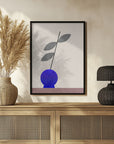 Poster - Blue round vase
