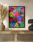 Plakat - Woman in Flower Garden