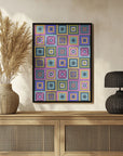 Poster - Colorful digital grandma squares II