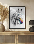 Poster - Horse Wild Tribal Illustration Art 03