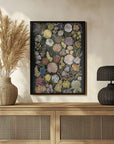 Poster - Ragni moody flowers in gold