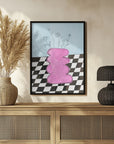 Plakat - Checkerboard Vase Pink
