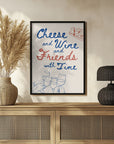 Plakat - Cheese and wine...