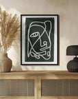 Plakat - Abstract lined black