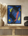 Poster - Cut out paper sports figurine