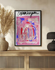 Plakat - Copenhagen pink abstract