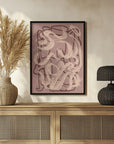 Plakat - Dry brush abstract in nude