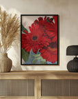 Poster - Red Gerbera Daisy Detail 3
